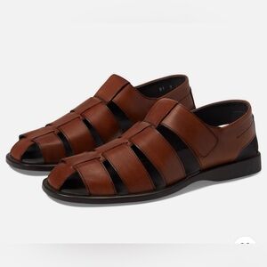 TO BOOT NEW YORK Bermuda cognac designer classic Leather Fisherman Sandals 11